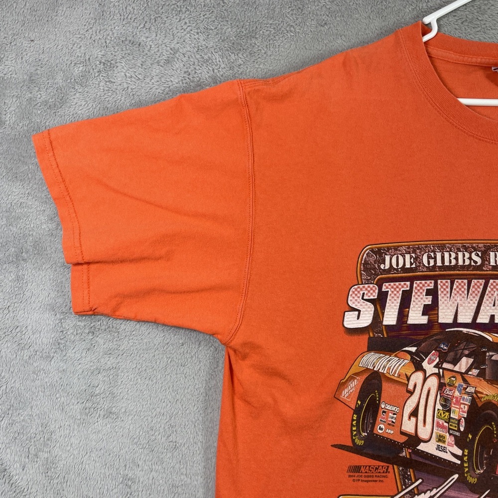 Chase Authentics NASCAR Tony Stewart Shirt Men XL Orange Racing Graphic Tee READ - Picture 4 of 16